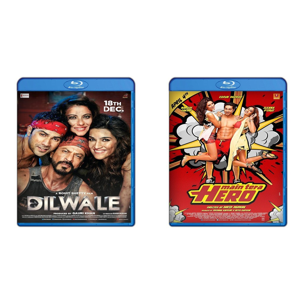 DVD Dilwale (2015) + DVD Main Tera Hero (2014)