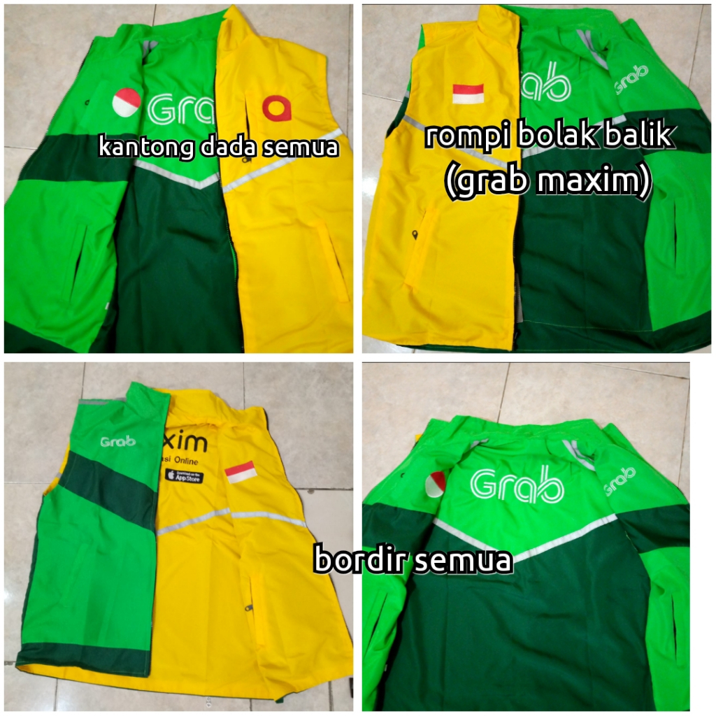 MAXIM REVERSIBLE VEST GRAB DOUBLE ACCOUNT READY SIZE ML XL XXL 3XL 4XL 5XL 6XL 7XL