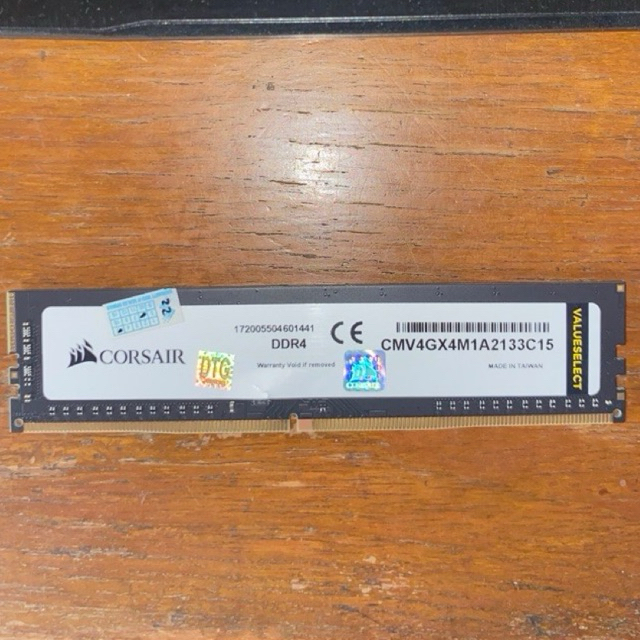 [NEGOTIAABLE] RAM Corsair DDR4 หน่วยความจําเดสก์ท็อป CMV4G4M1A2133C15 4GB 2133MHz DIMM
