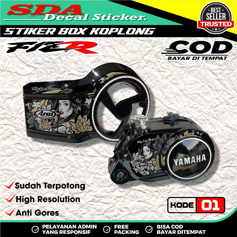 FIZ R Motif Fan Cover Sticker - FIZR Force Clutch Tank Sticker แล้ว Cut