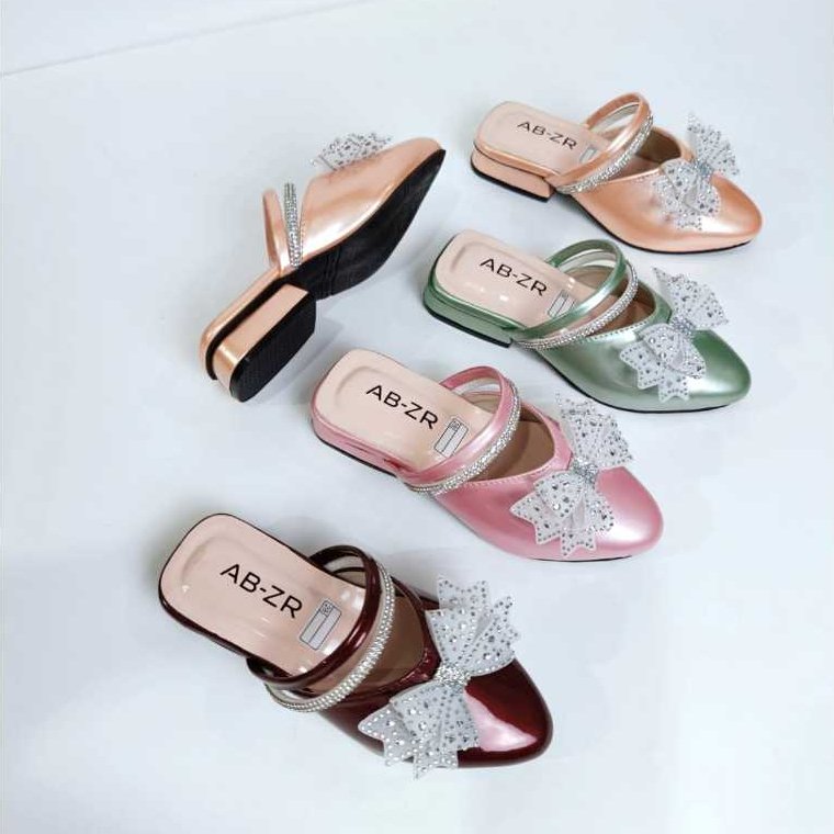 ZASAFIA AB03 Elegant 3 ซม. Bow Strap Girls Party Shoes