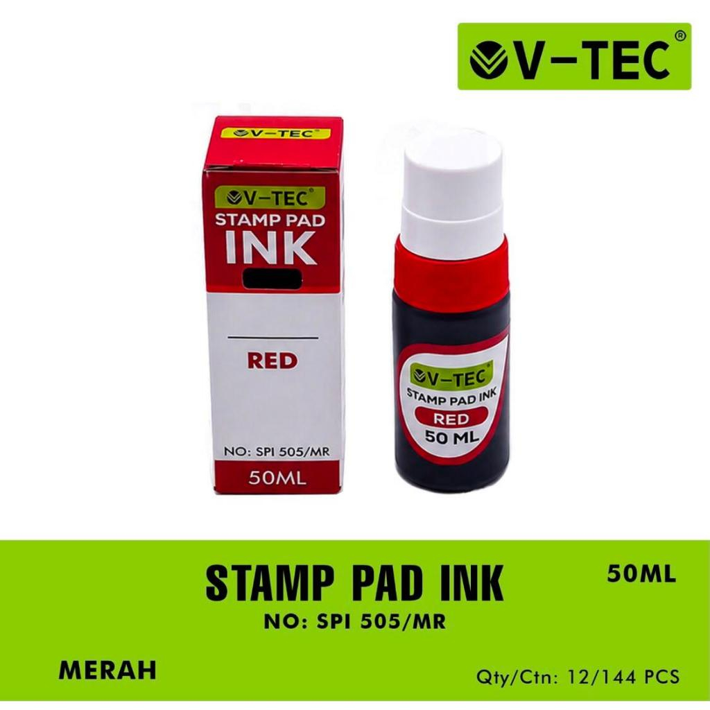 MERAH INK STAMP PAD / REFILL STAMP / INK STAMP V-TEC SPI 505/MR RED
