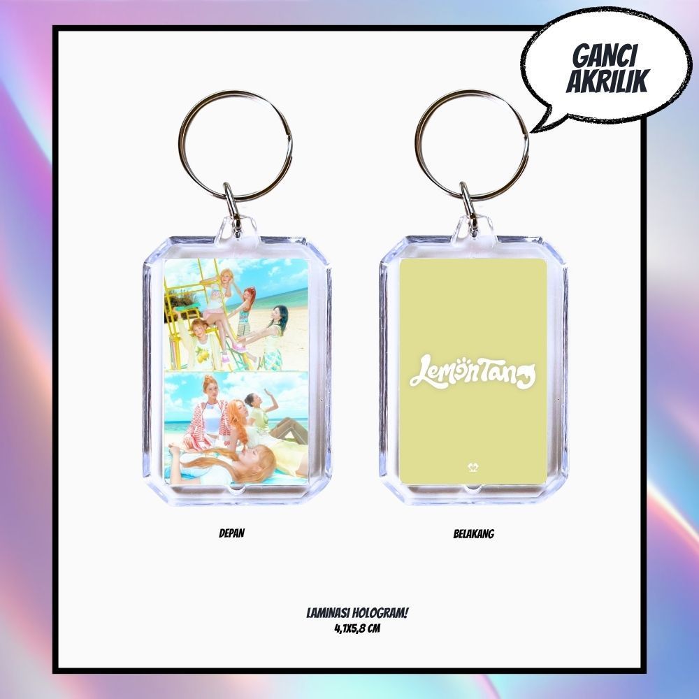 GANTUNGAN HOLOGRAM ACRYLIC KEYCHAIN S2U LEMON TANG KEYCHAIN ACRYLIC KPOP KEYCHAIN UNOFFICIAL CARMEN