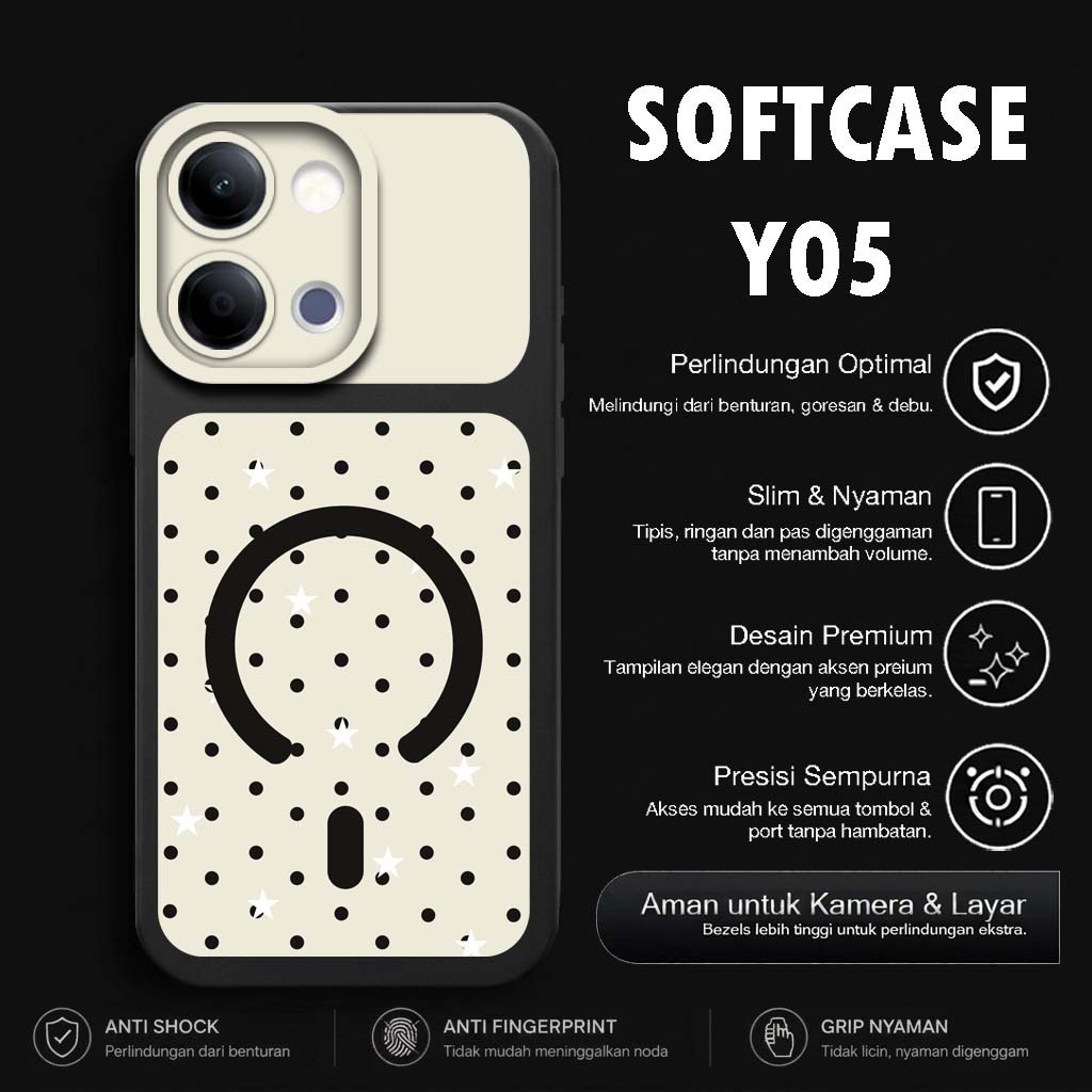 HP Macaron Softcase Motif สําหรับ VIVO Y05 - เคสโทรศัพท์ VIVO Y11D - ฟิล์มกันรอยโทรศัพท์ VIVO Y05 - 