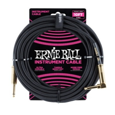 Ernie Ball 10FT สายถักตรงมุมสายเครื่องมือ 6081