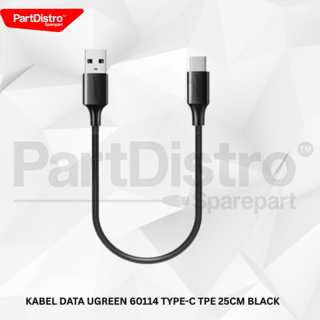 UGREEN 60114 TYPE-C DATA CABLE 25CM สีดํา