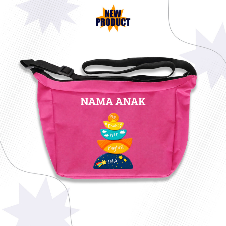 VIRAL CHILDRENS SLING BAG WITH ADZAN TIME MOTIF