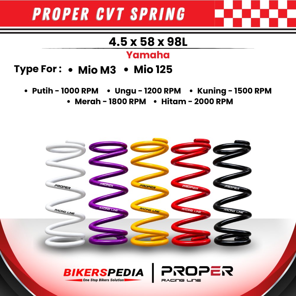 PROPER RACING LINE CVT SPRING CVT SPRING MIO M3 NMAX OLD MIO S / Z SOUL GT 125 FREEGO GEAR 125 FREEG