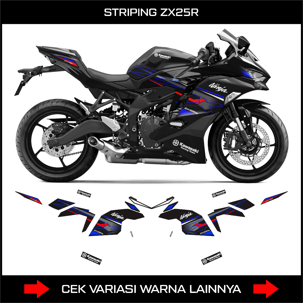 สติ๊กเกอร์ NINJA ZX25R STRIPING / KAWASAKI NINJA ZX 25R