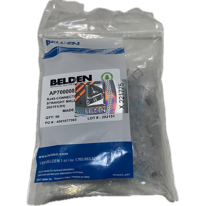 ขั้วต่อ RJ45 Cat.6 Belden (RJ45 Cat.6 ขั้วต่อ Belden: AP700008) ต้นฉบับ