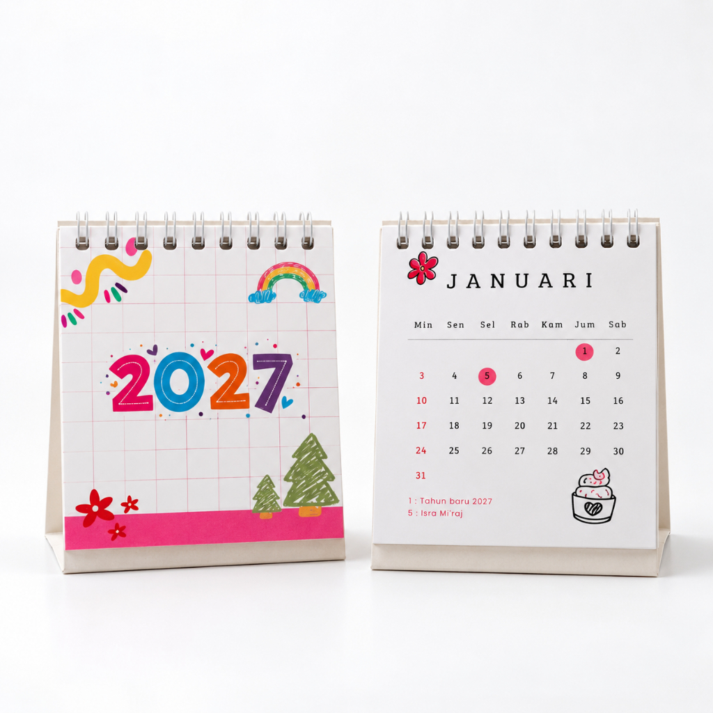 2027 MINI CALENDAR MINI DESK CALENDAR 2027 Mini Aesthetic ปฏิทินตั้งโต๊ะ