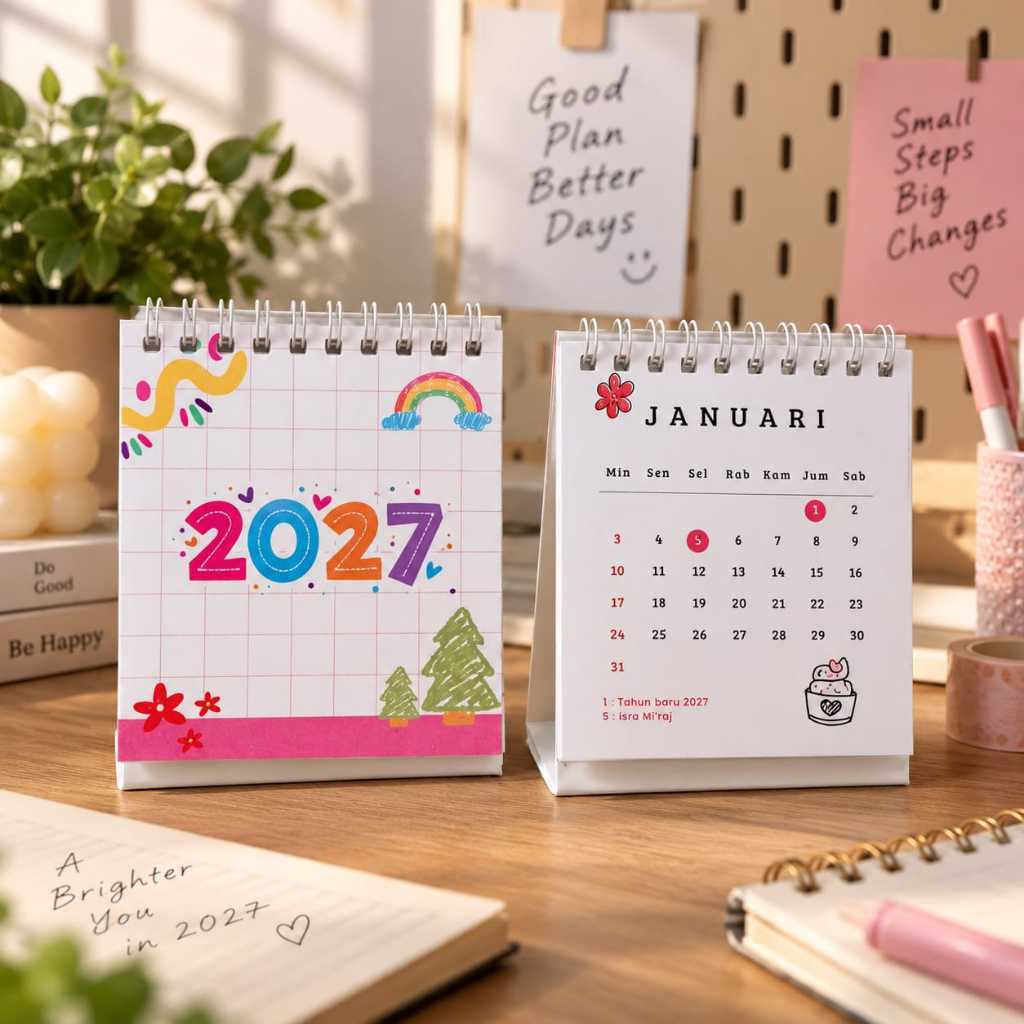 CALENDAR 2027 - MINI CALENDAR - AESTHETIC CALENDAR - DESK CALENDAR 2027