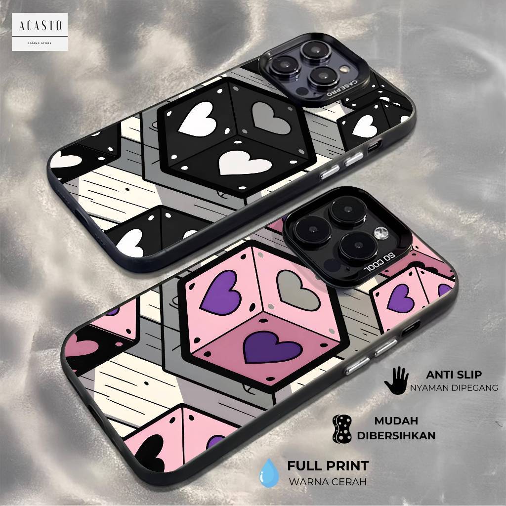 KUBIK DICE CHESS CASE สําหรับ OPPO A6 A6X A6S A6T A6C A1 A98 A3 A3X A3 A5i A5X A6 PRO A5S A7 A32 A3 