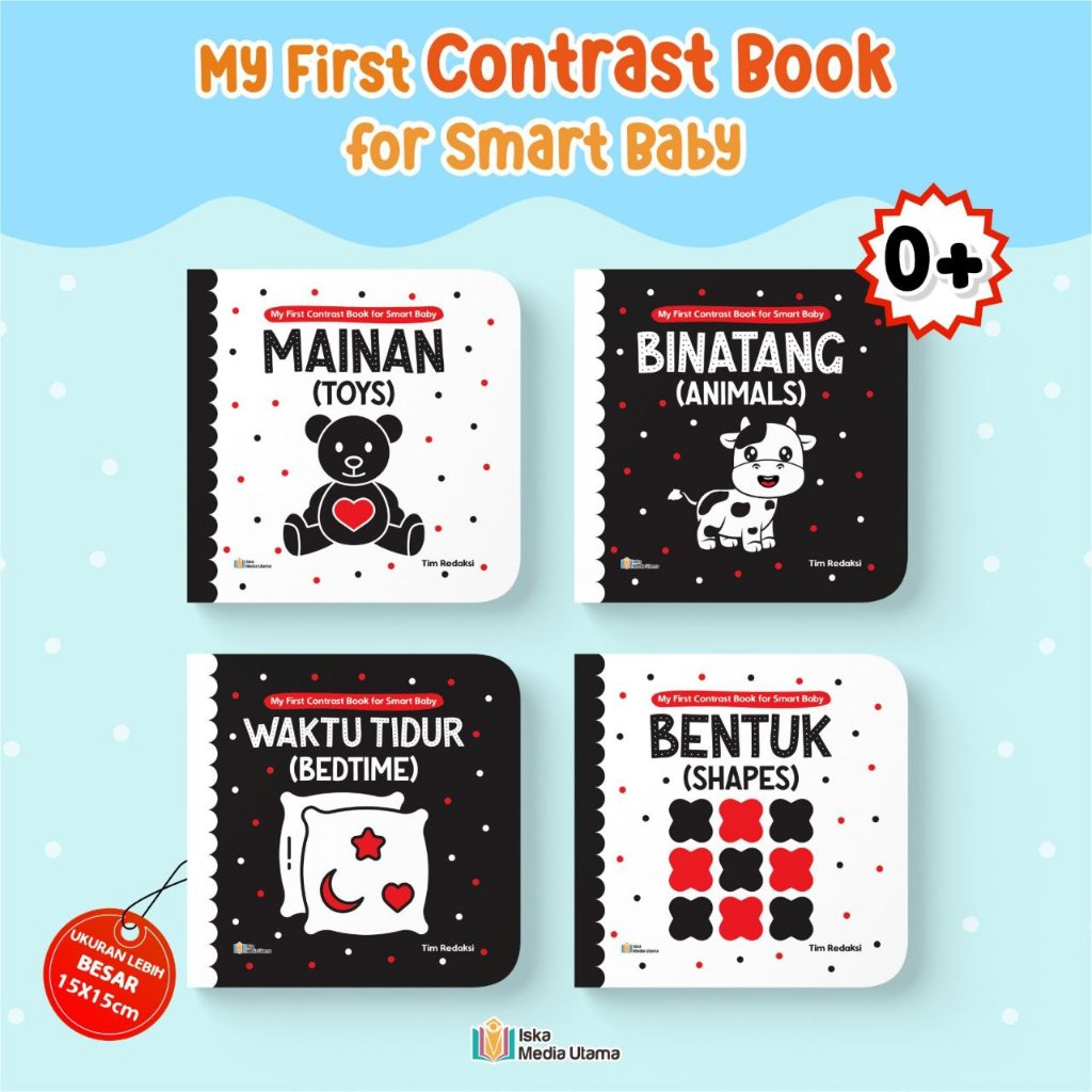 อ่านหนังสือสําหรับเด็ก I My First Contrast Book สําหรับ Smart Baby I Iska Media Utama