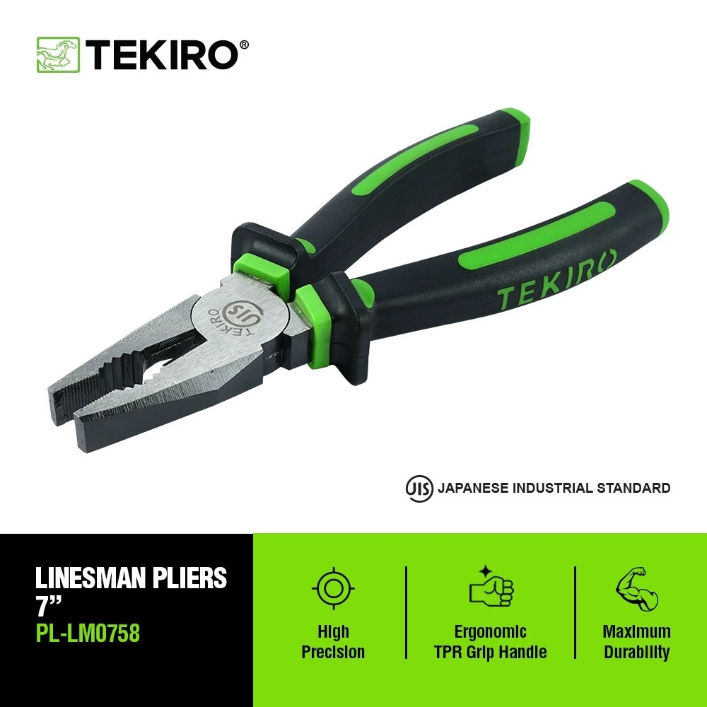 TEKIRO 7 INCH COMBINATION PLIERS (N - R) / COMBINATION PLIERS / เครื่องมือ - เครื่องมือ