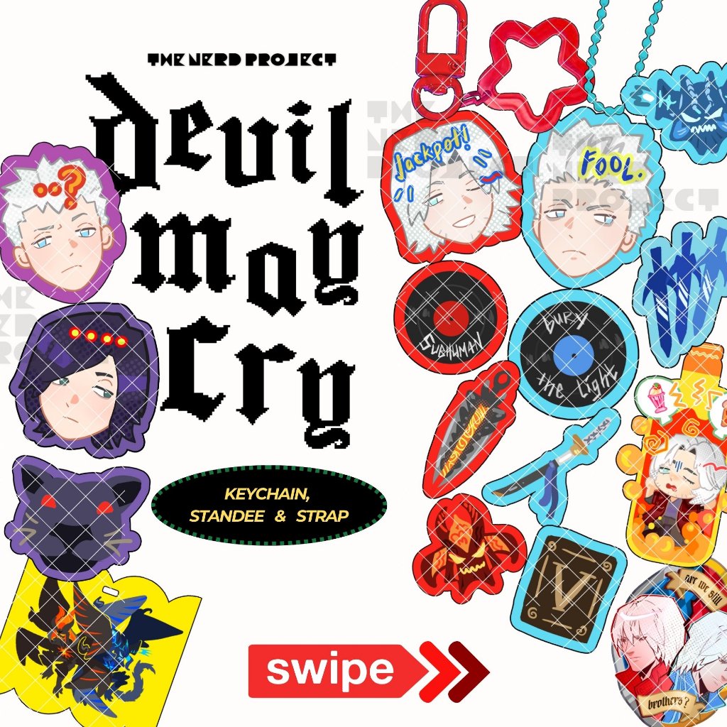 [DEVIL MAY CRY] พวงกุญแจ, สายรัดโทรศัพท์ & Stande // Dante Vergil Nero HP พวงกุญแจ // DMC Fanmerch