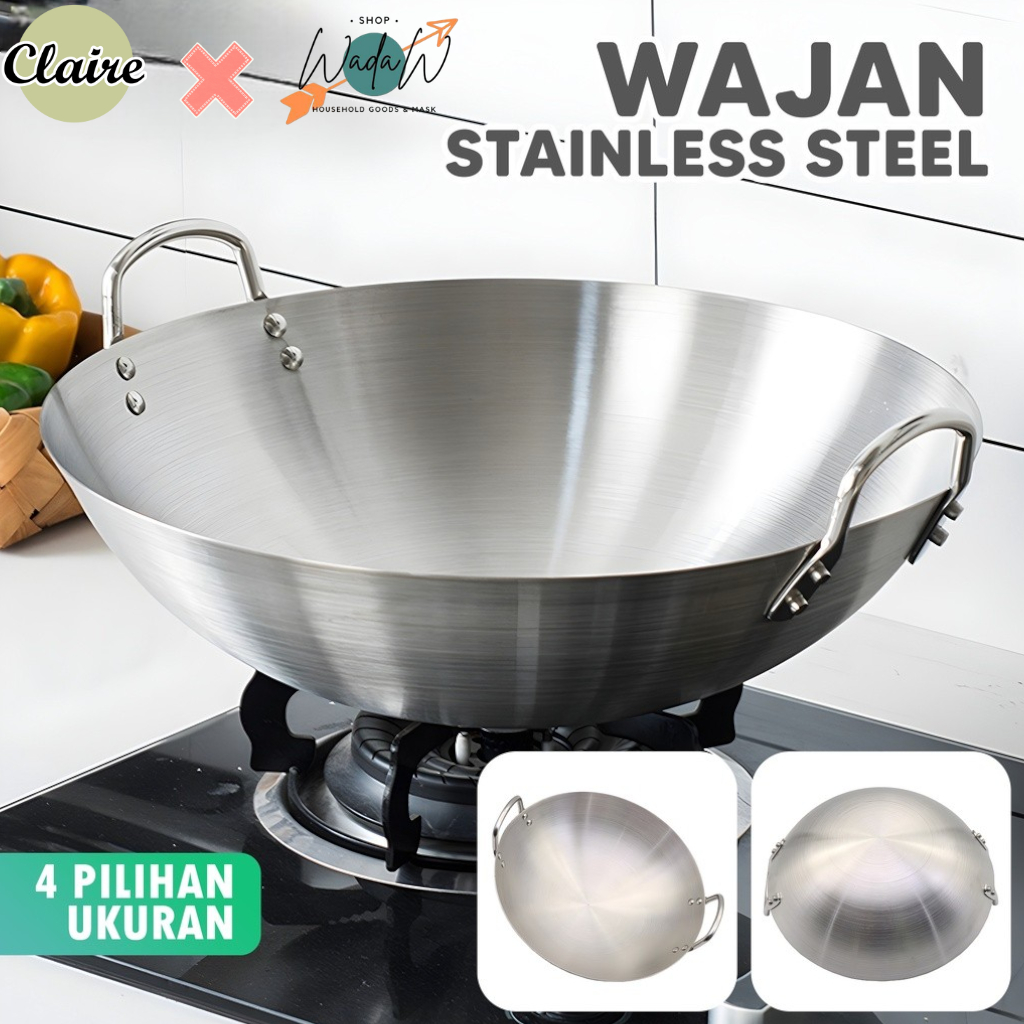 Wadaw Official X Claire / กระทะสแตนเลส / กระทะไม่ติด / กระทะกลม