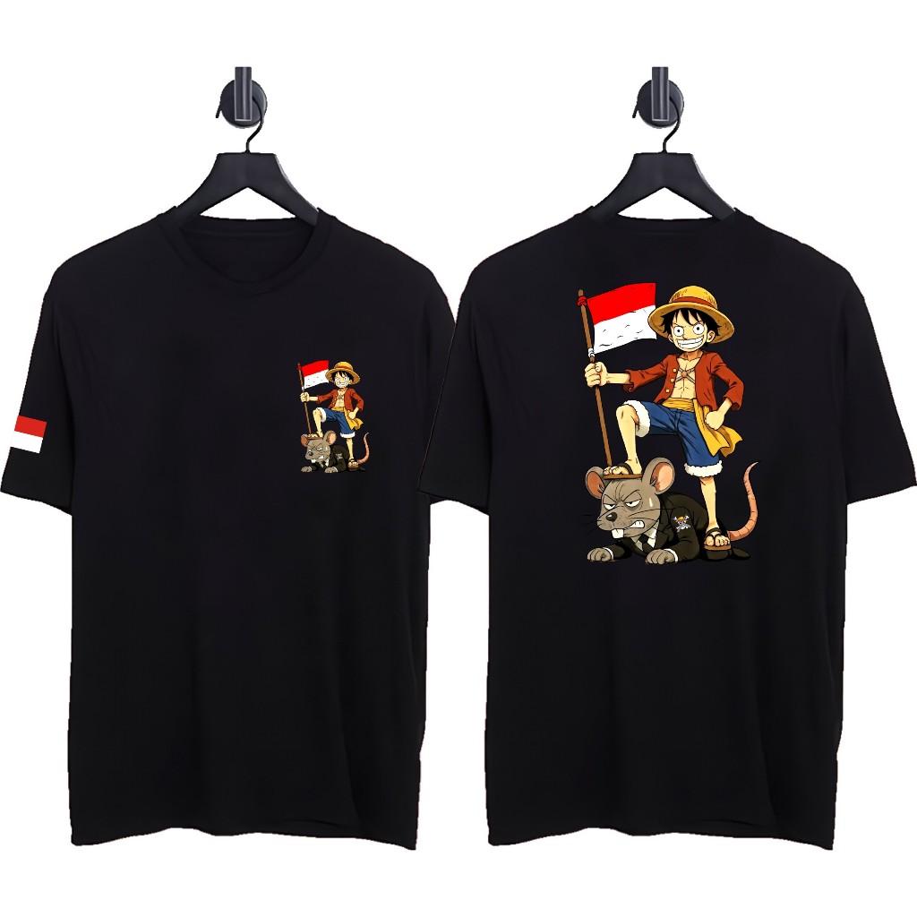 LUFFY RAT T-SHIRT เสื้อยืดผู้ชาย DISTRO T-SHIRT
