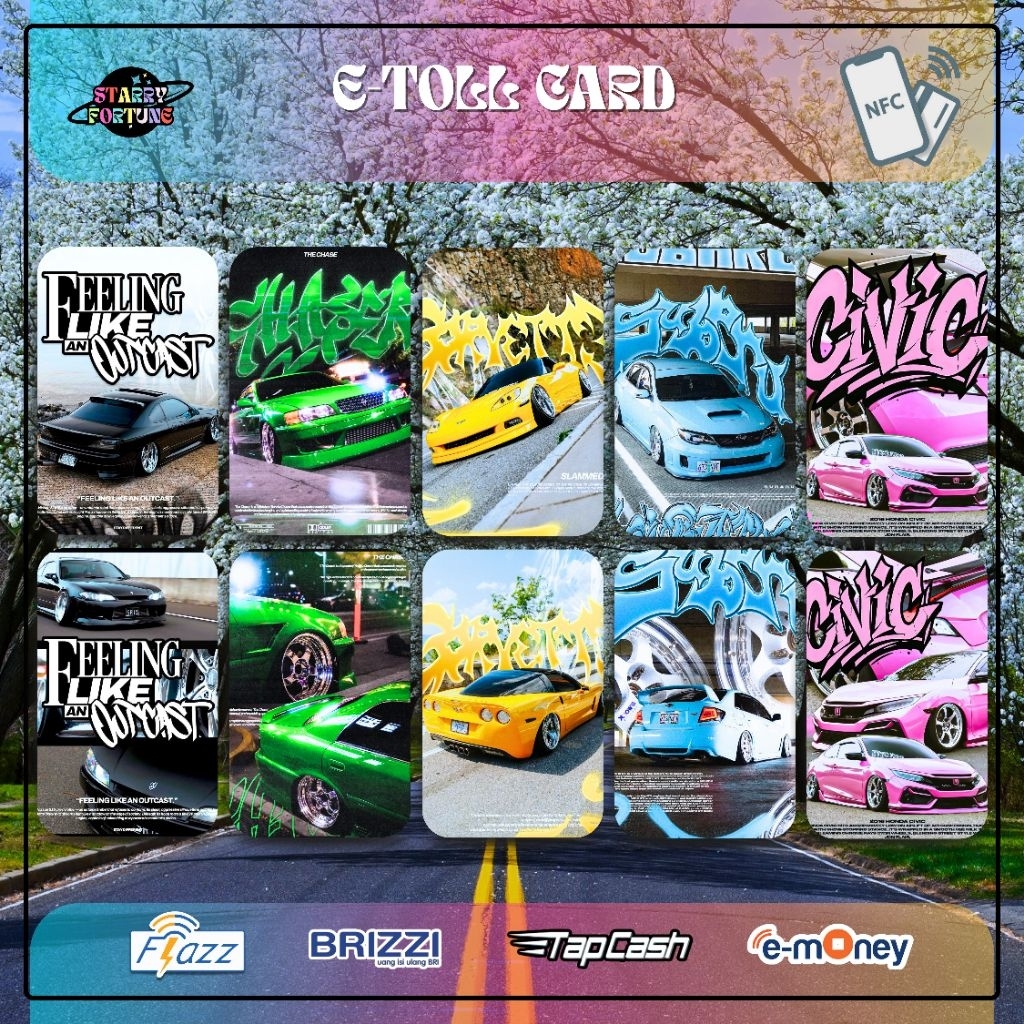 รถ HYPE V2 CUSTOM PICTURE COLLECTION บรรจุ 0 การ์ดที่จอดรถ eToll eMonEy fLaZz bRizzi การพิมพ์ UV NIS