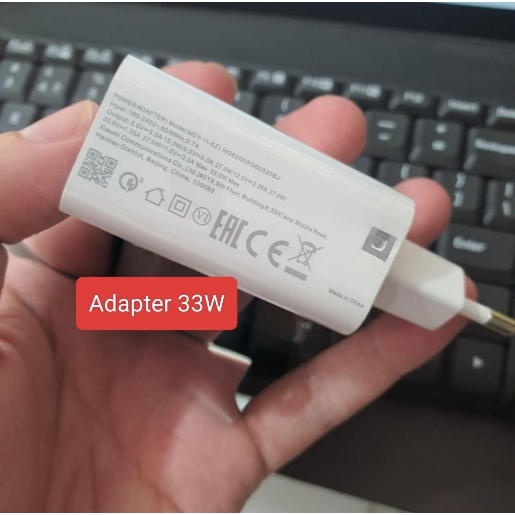 Redmi Note 9 Note 12/13 33W Mdy-11-EZ Turbo Charger Adapter