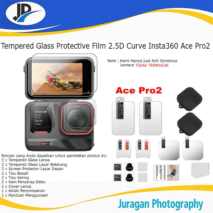 ฟิล์มกันรอยกระจกนิรภัย 2.5D Curve Insta360 Ace Pro2
