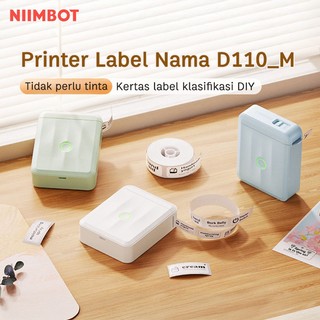 NIIMBOT D110 Mini Printer Label Bluetooth, Cocok untuk Organisasi Kantor, Dapur Rumah, Sekolah