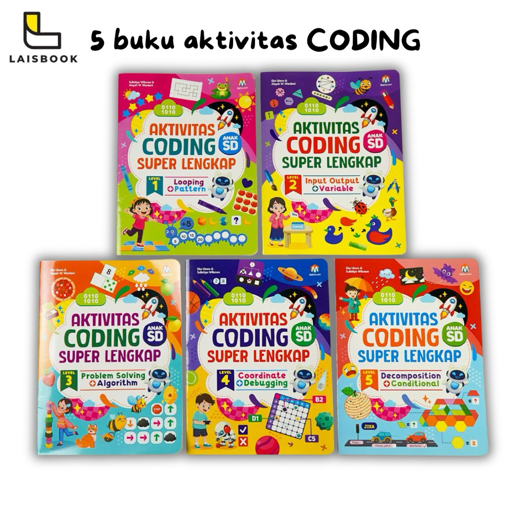 BOOK CONTAINS 5 SUPER COMPLETE CODING ACTIVITIESCHOOL CHILDREN