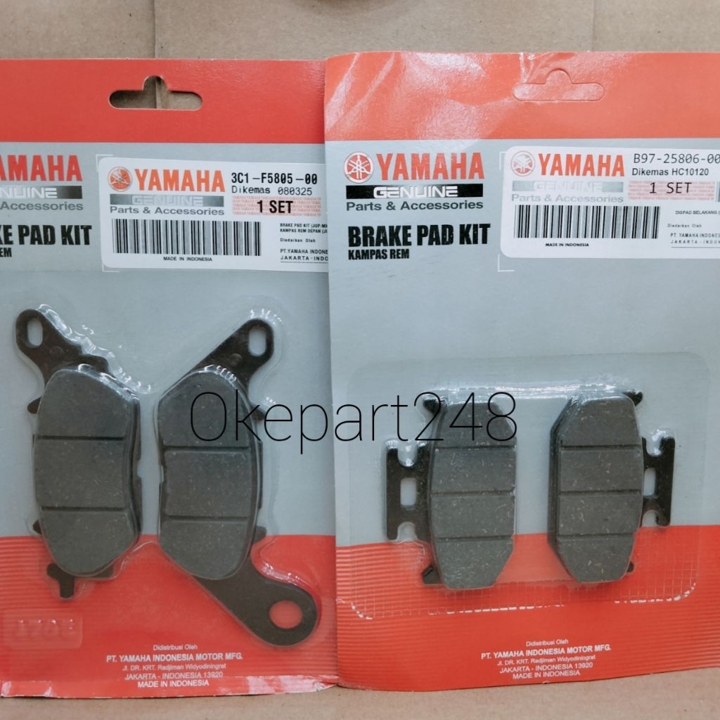 ผ้าเบรคหน้าและหลัง (b97-3c1) R15 v3 vixion R xaber ใหม่ XSR 155 Yfz 155