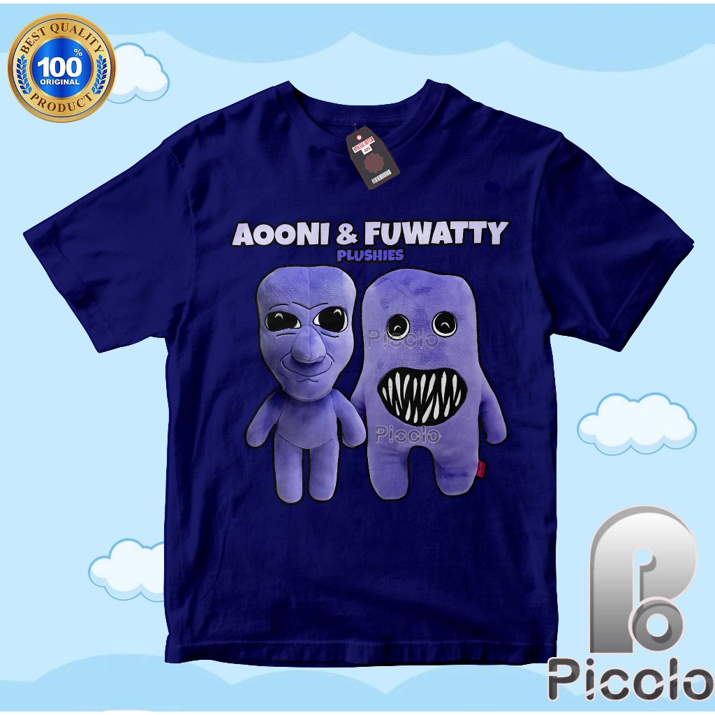 (ฟรีชื่อ) ใหม่ล่าสุด AO ONI & FUWATTY ANIMATED MOTIF CHILDRENS เสื้อยืด COTTON MATERIAL