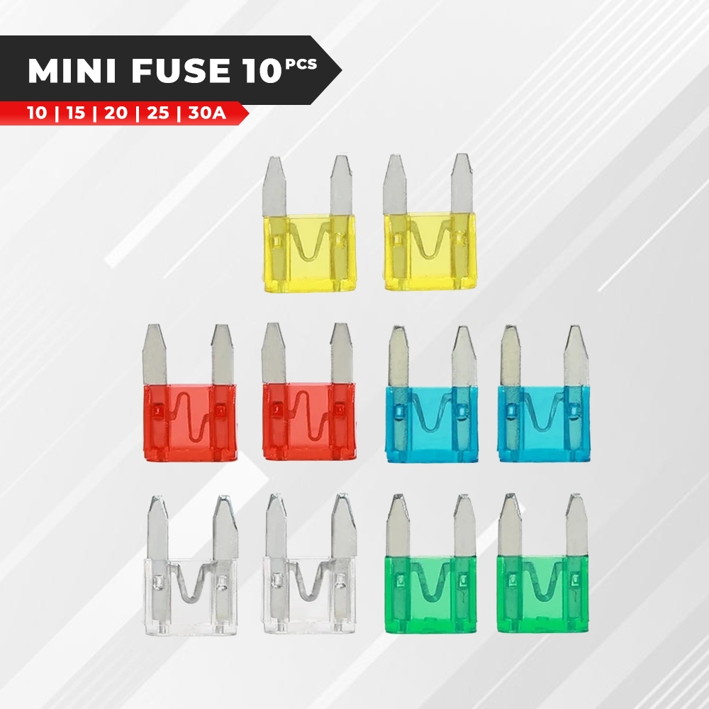 Mini Blade Fuse Set Car Motorcycle Fuse 10 PCS Vehicle Fuse Ampere 10-30A Universal Mini Fuse