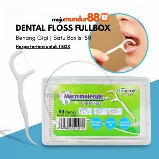 Dental Floss Benang Tusuk Gigi isi 50pc High Quality Higienis Benang Gigi 1 Box Pembersih Celah Gigi