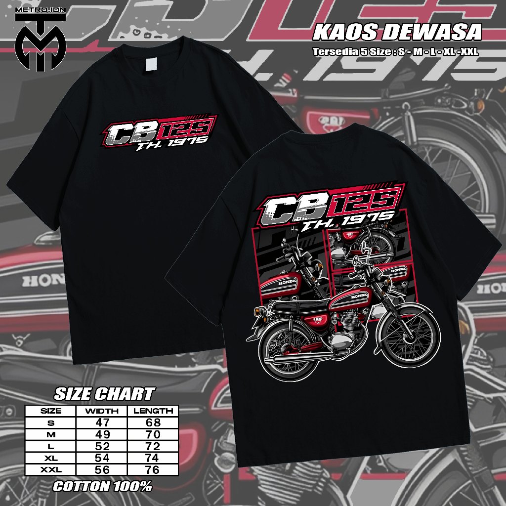 CB125 CBGLOWING เสื้อยืด ICIKIWIR CB125 ถัง CB125 CB CLOTHES CB GLOWING เสื้อยืด