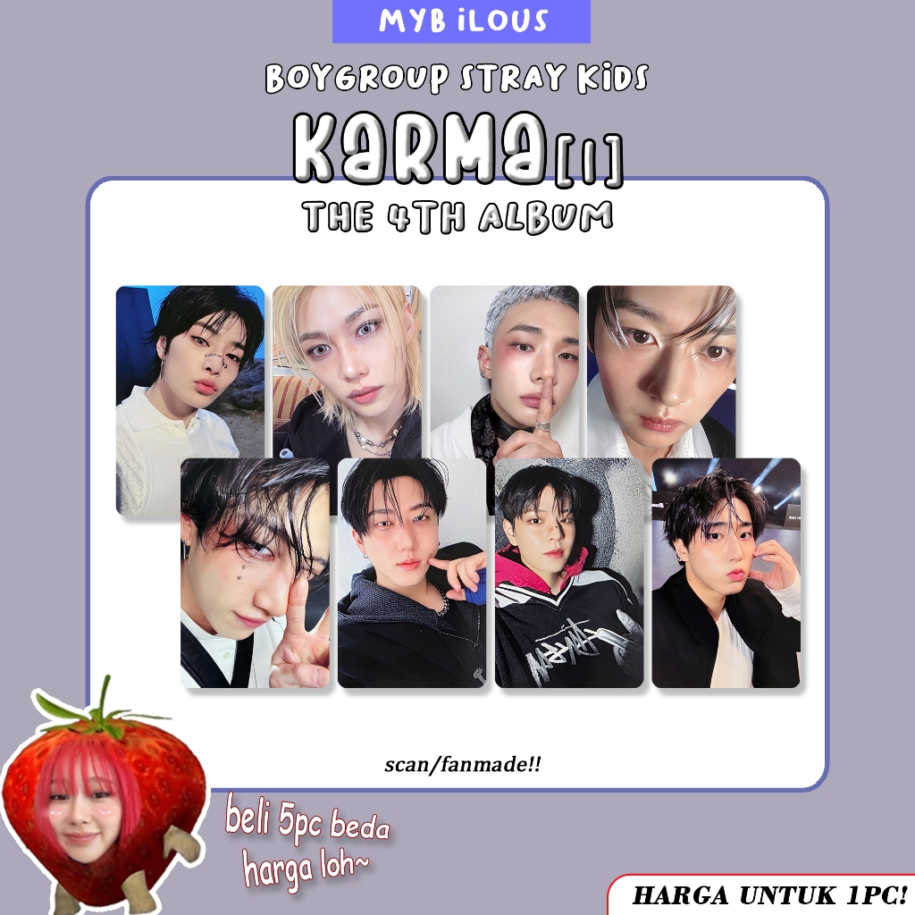 [UNOFFICIAL] STRAY KIDS SKZ STRAYKIDS KARMA PHOTOCARD FANMADE