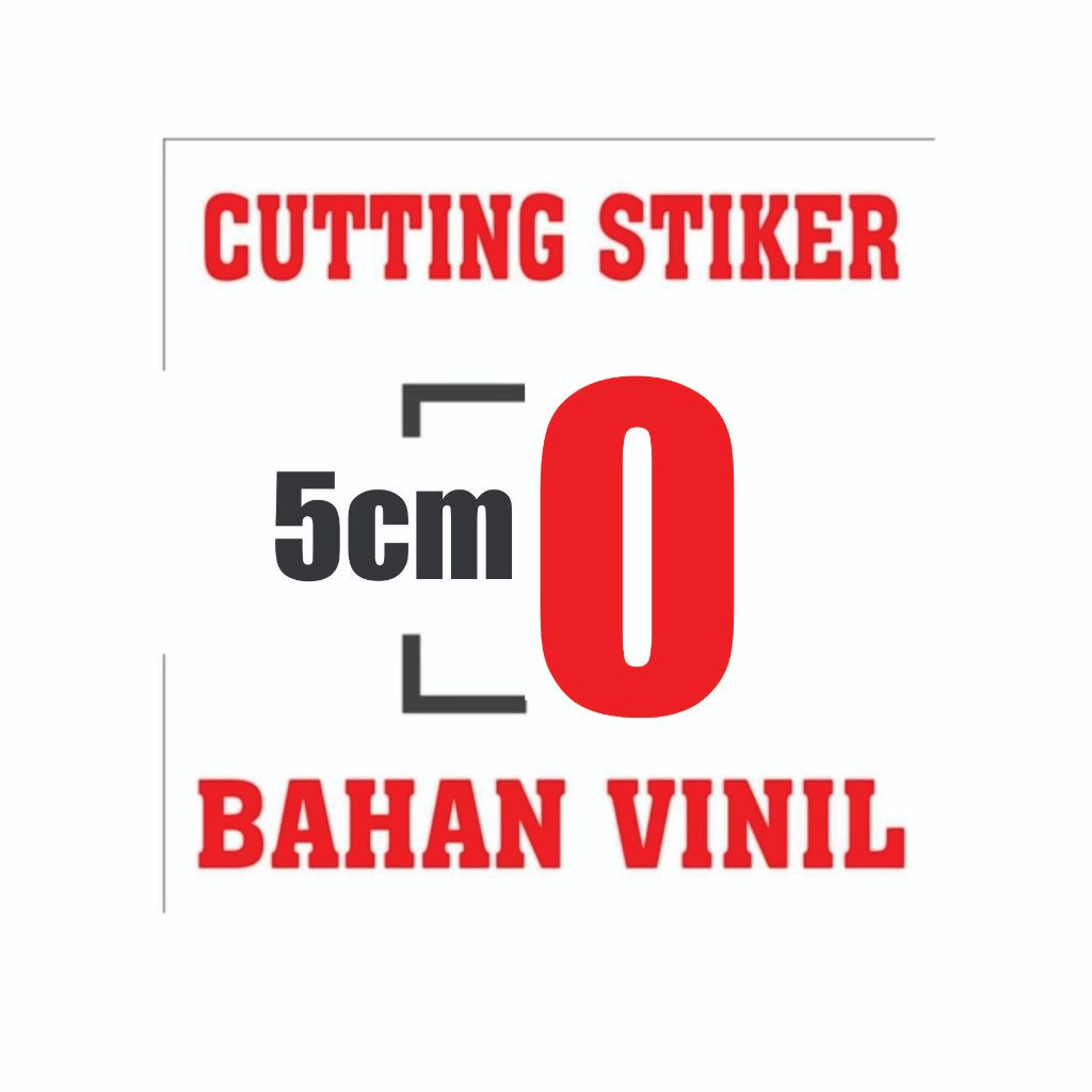 IMPAH / NUMBER FONT LETTER STICKER 5 CM HEIGHT 1 DIGIT ยานยนต์