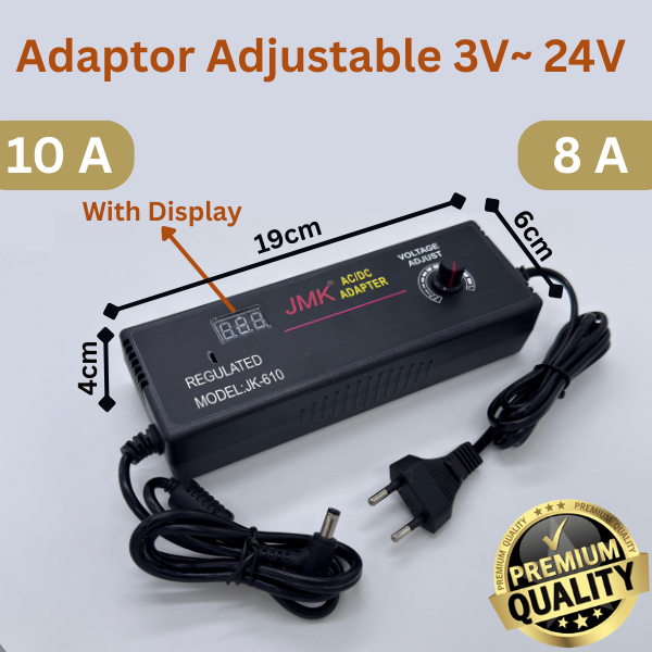 อะแดปเตอร์แบบปรับได้ 3V 24V 3-24V DC 10A 8A Switching Power Supply 3V - 24V 10ampere SMPS PSU