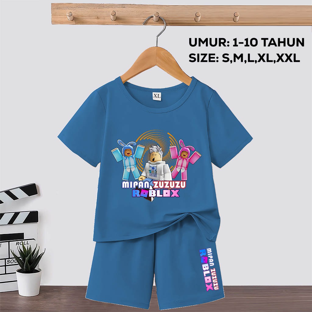 Zuzu Mipan เสื้อผ้าสําหรับชาย/หญิงอายุ 1-10 ปี Roblox Mipan Zuzu แขนสั้นเสื้อผ้า