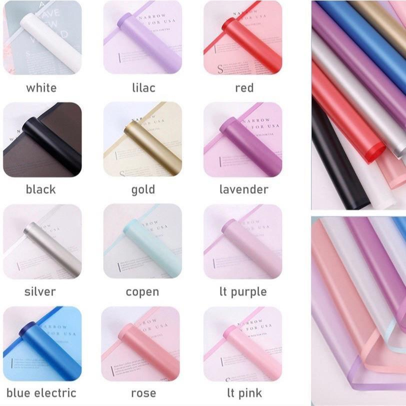 [1 แพ็ค] FLOWER WRAPPING PAPER CELLOPHANE RETAIL FLOWER BOUQUET PAPER HAND BOUQUET Line Color