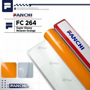 FANCHI FC264 สติ๊กเกอร์ Super Gloss Mclaren Orange Premium 50cm
