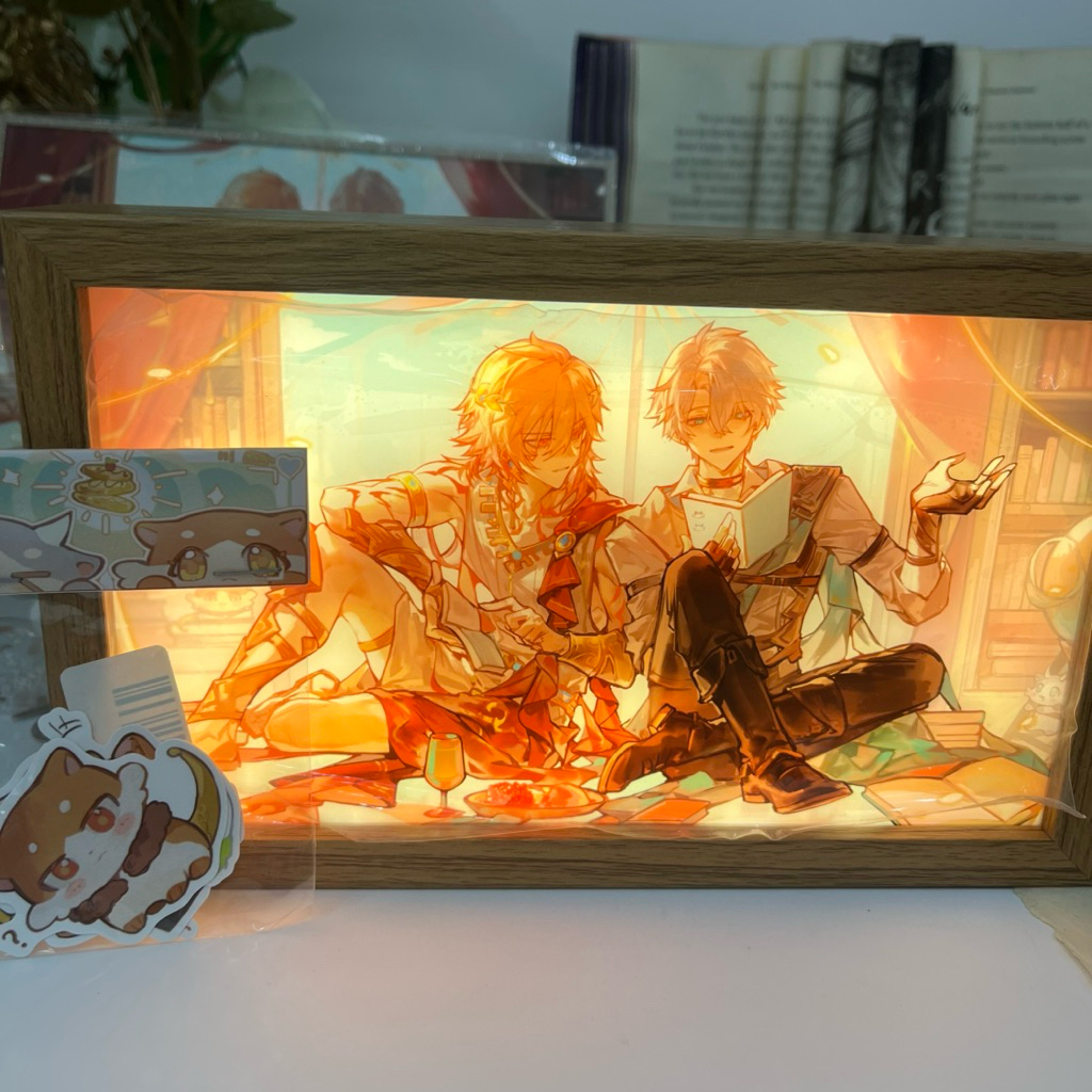 Paidei Kainon x Mydei Honkai Star Rail HSR Nightlamp Shikishi Mousepad ขนาดใหญ่โต๊ะโดย Iron