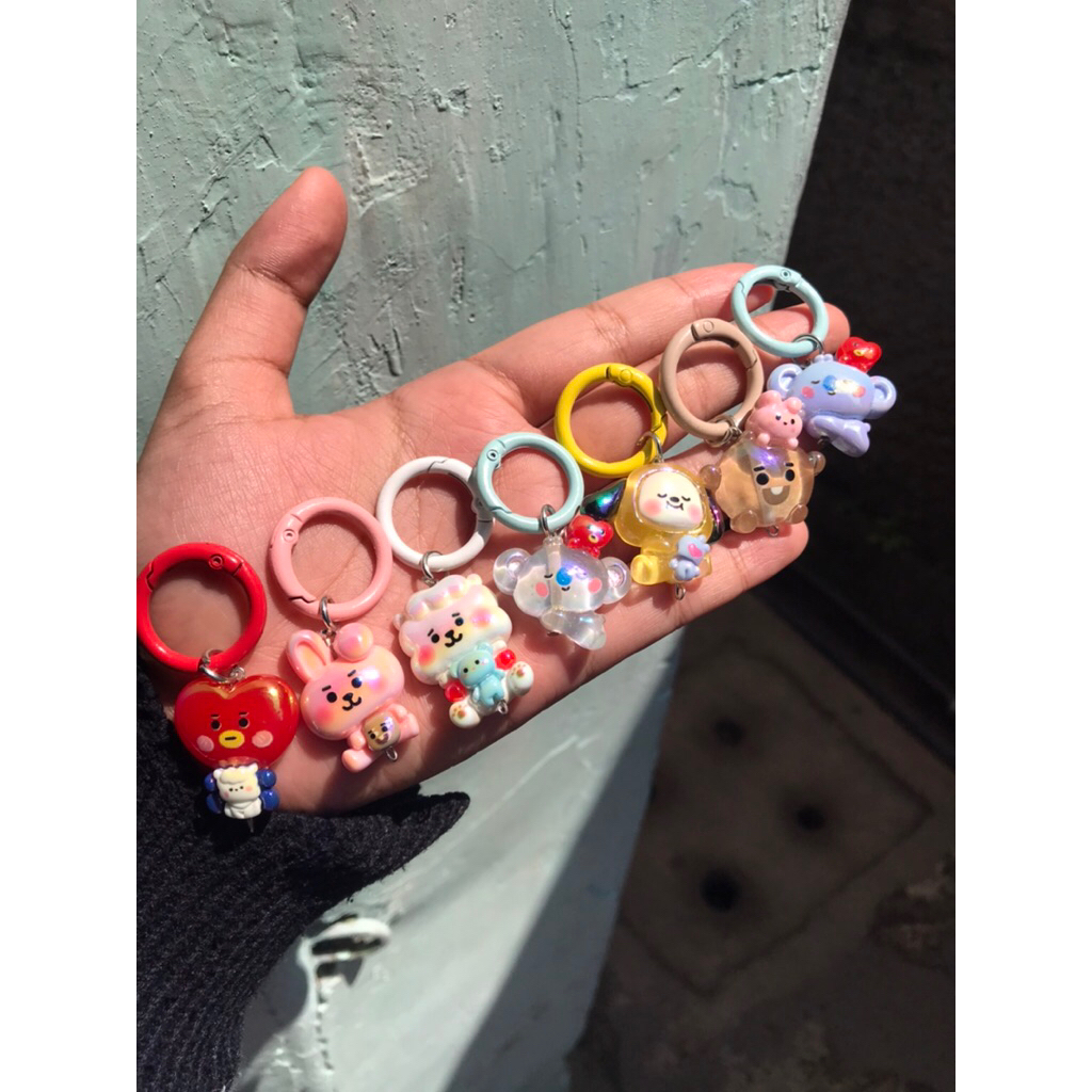GANTUNGAN BT21 กระเป๋าป้องกันรังสียูวีcharms/พวงกุญแจ/พวงกุญแจBT21/พวงกุญแจกระเป๋าBT21