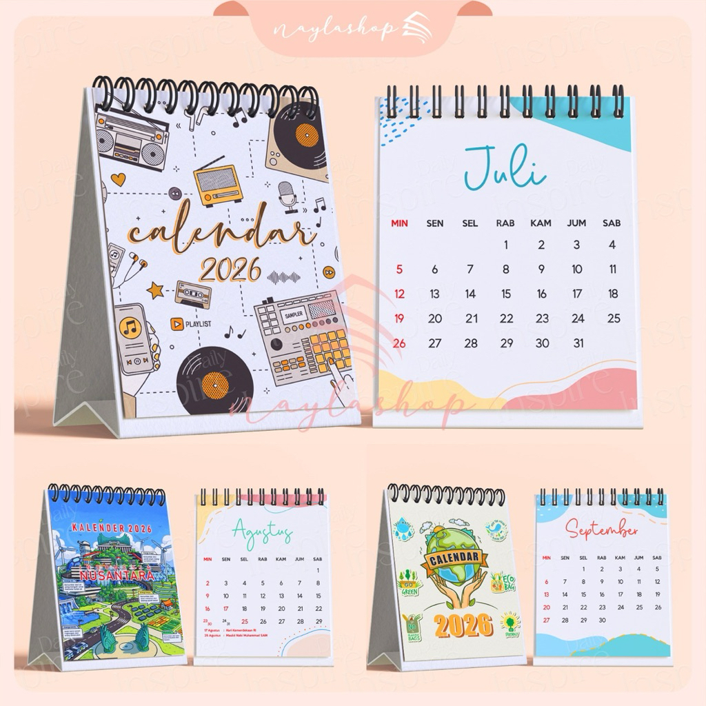 READY MINI DESK CALENDAR 2026 / CALENDAR 2026 / OFFICE CALENDAR / AESTHETIC CALENDAR / CALENDAR 2026