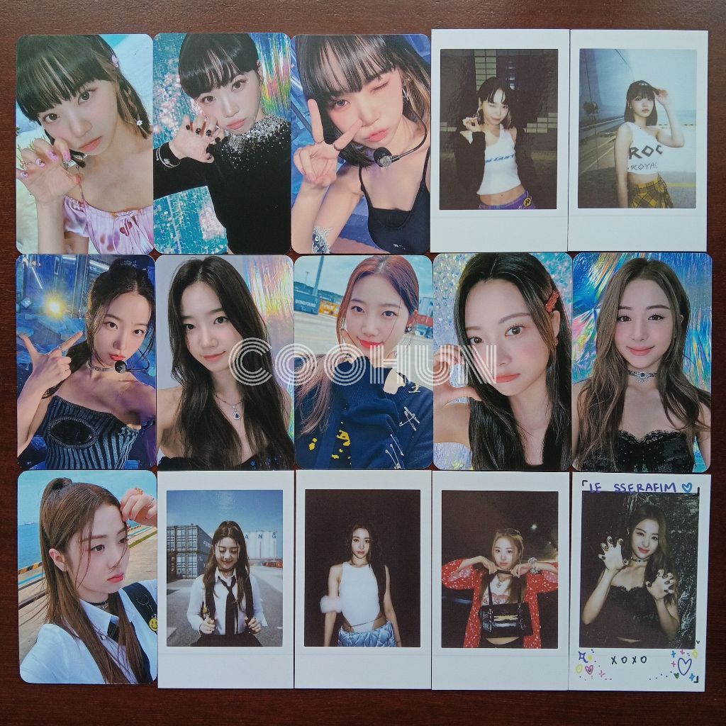 Le Sserafim Official Photocard Fearless Antifragile Unforgiven Easy Crazy Chaewon Eunchae Kazuha Sak