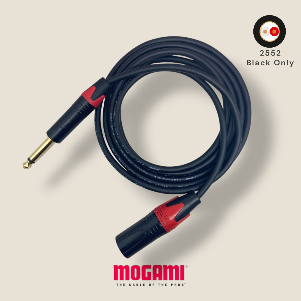 Mogami 2552 Superflexible (Balanced) XLR 3-Pin Gold to Akai TS Mono 6.5mm Cable