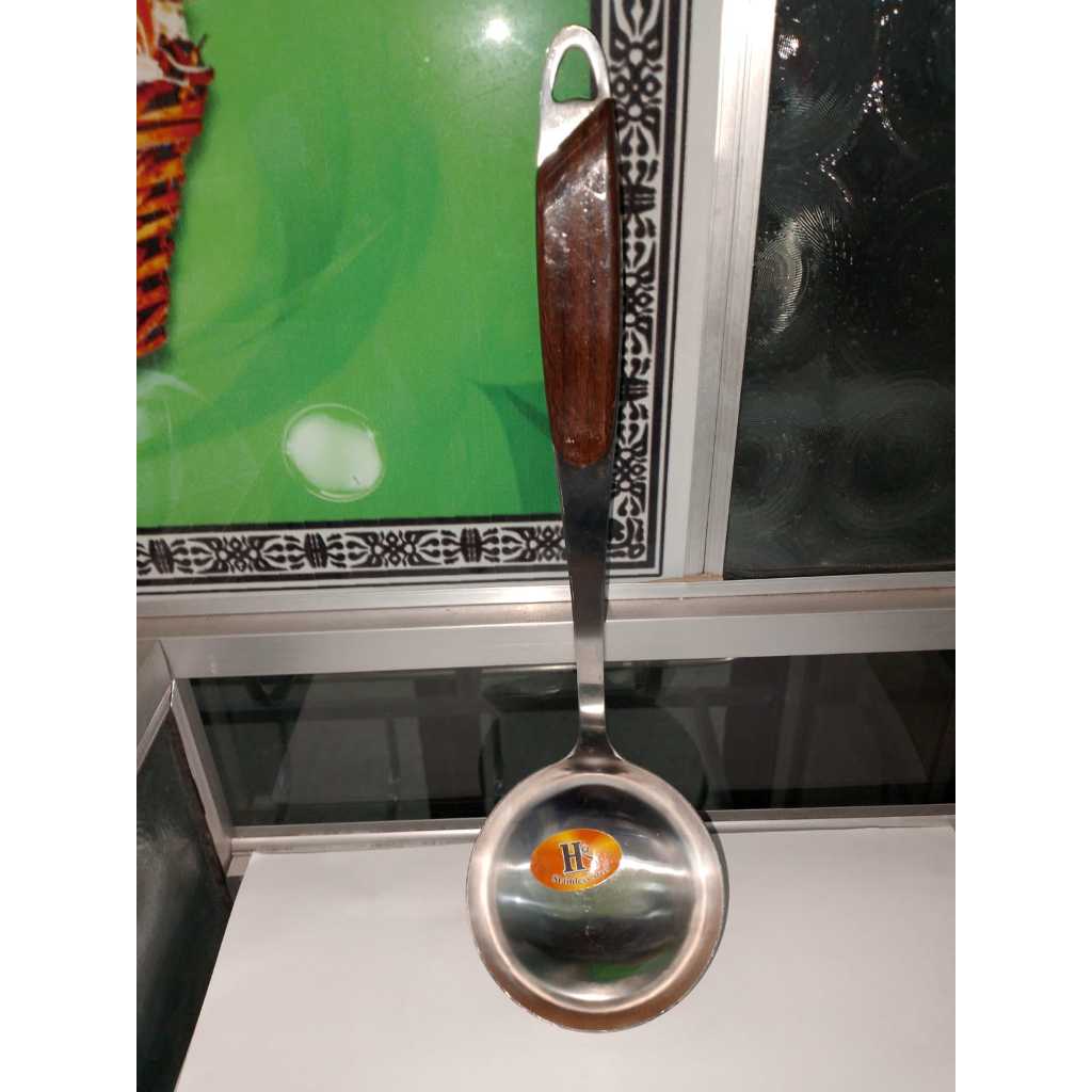 THICK STAINLESS FRYING SPATULA / STAINLESS STEEL SOUP LADDER SPATULA ANTI-RUST