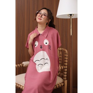 Daster Kerah Lowo Jumbo Zipper Busui KITTY Dress Viral Korea