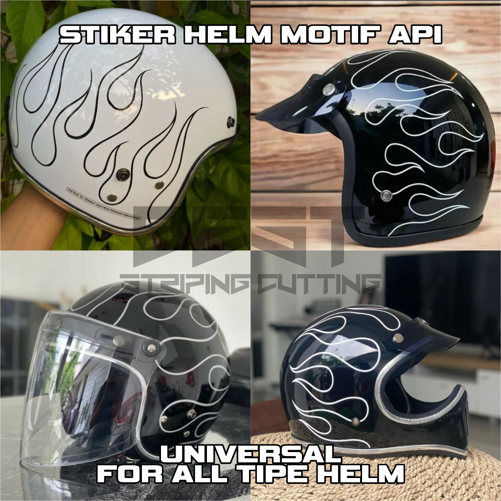 สติ๊กเกอร์หมวกกันน็อค VIRAL FIRE MOTIF ใหม่ล่าสุด | สติ๊กเกอร์หมวกกันน็อค UNIVERSAL CAN BE USED บน BOGO ทั้งหมด, FULLFACE, CAKIL, ETC หมวกกันน็อค 81C
