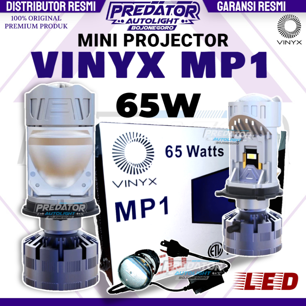 VINYX MP1 MINI PROJECTOR LED LAMP 65 WATTS PROJECTOR H4 รถเลนส์รถจักรยานยนต์ไฟหน้าไฟหน้า