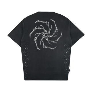 เสื้อยืด Snifr Enc CrawBone สีดํา ผ้าฝ้าย 100%