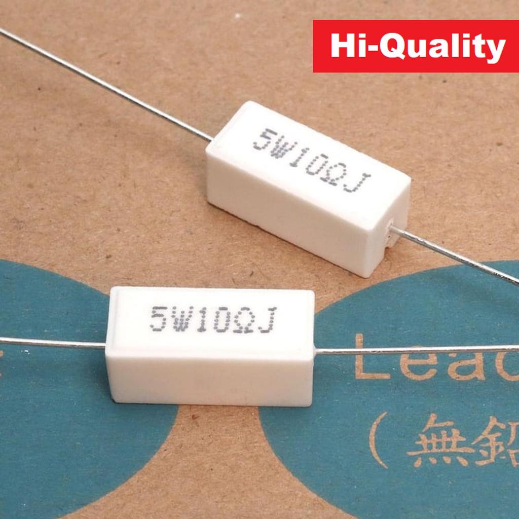 RESISTOR 5 WATT 5W 0.1 0.22 0.33 0.47 0.5 10 100 4.7K 4K7 OHM 5% CHALK