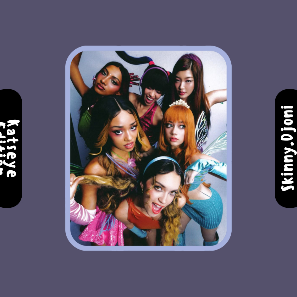 KATSEYE Sticker Winx Edition - 6cm - สติ๊กเกอร์เดี่ยว - KPOP Girlband - สติ๊กเกอร์ไวนิลเคลือบเงา - K